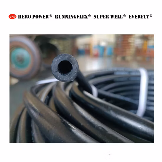 滑らかな生地編組ホース 20 バー 300 PSI 空気水灯油ゴムホース産業用サービス